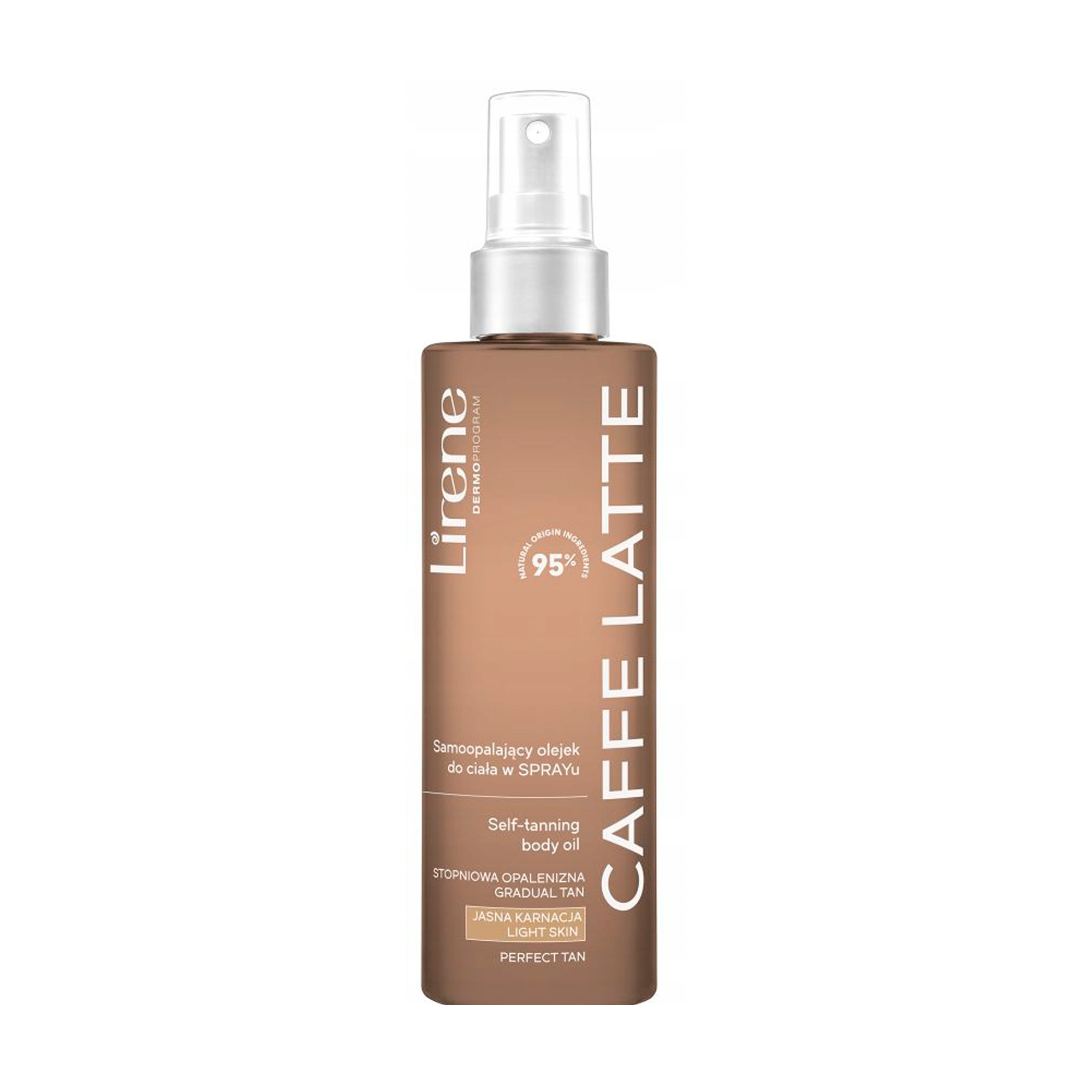 Бронзувальна суха олія для тіла Lirene Perfect Tan Caffe Latte, 190 мл